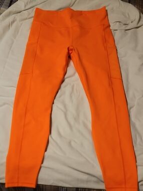 Fabletics Orange Active Leggings
